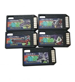 Digimon DigiMemory Set of 5 MetalGarurumon WarGreymon Leviamon Impmon